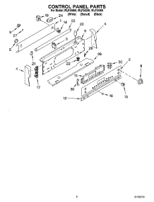 02 - Control Panel Parts parts for Whirlpool Range WLP34200 from AppliancePartsPros.com