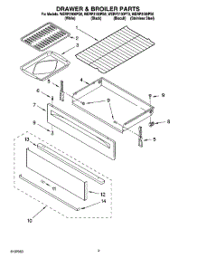 02 - Drawer & Broiler Parts parts for Whirlpool Range WERP3100PT0 from AppliancePartsPros.com