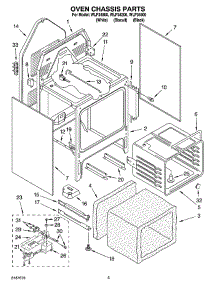 04 - Oven Chassis Parts parts for Whirlpool Range WLP34200 from AppliancePartsPros.com