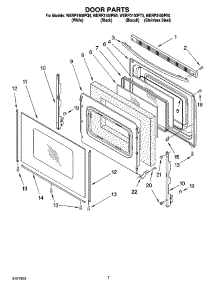 05 - Door Parts, Miscellaneous Parts parts for Whirlpool Range WERP3100PT0 from AppliancePartsPros.com