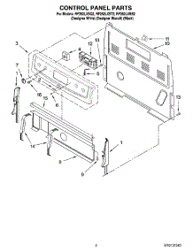 02 - Control Panel Parts parts for Whirlpool Range RF262LXSB2 from AppliancePartsPros.com