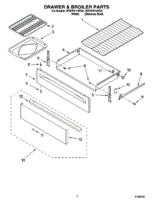 02 - Drawer & Broiler Parts parts for Whirlpool Range WERP4110PQ2 from AppliancePartsPros.com