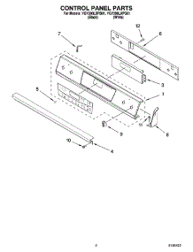 02 - Control Panel Parts parts for Whirlpool Range YGY398LXPQ01 from AppliancePartsPros.com