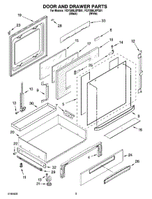 04 - Door And Drawer Parts parts for Whirlpool Range YGY398LXPQ01 from AppliancePartsPros.com