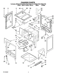 03 - Chassis Parts parts for Whirlpool Range RF263LXTB0 from AppliancePartsPros.com