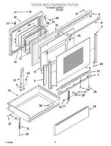 03 - Door And Drawer Parts parts for Whirlpool Range GJP85201 from AppliancePartsPros.com