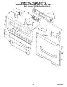 02 - Control Panel Parts parts for Whirlpool Range SF262LXSB1 from AppliancePartsPros.com