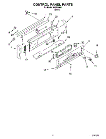 02 - Control Panel Parts parts for Whirlpool Range WGP34905 from AppliancePartsPros.com