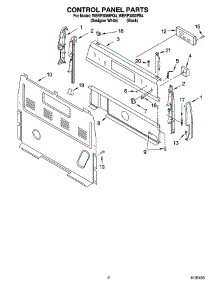 02 - Control Panel Parts parts for Whirlpool Range WERP3000PQ4 from AppliancePartsPros.com