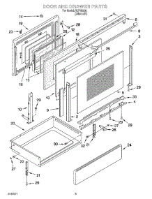 03 - Door And Drawer Parts parts for Whirlpool Range GJP85202 from AppliancePartsPros.com
