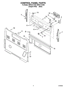 02 - Control Panel Parts parts for Whirlpool Range WERC4101SQ0 from AppliancePartsPros.com
