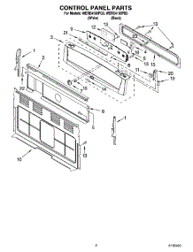02 - Control Panel Parts parts for Whirlpool Range WERE4100PQ3 from AppliancePartsPros.com