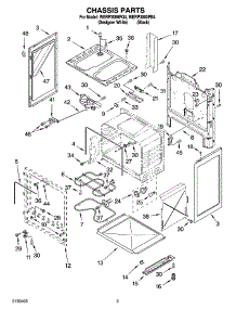 03 - Chassis Parts parts for Whirlpool Range WERP3000PQ4 from AppliancePartsPros.com