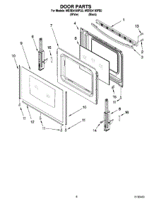 05 - Door Parts, Optional Parts parts for Whirlpool Range WERE4100PQ3 from AppliancePartsPros.com
