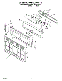 04 - Control Panel Parts parts for Whirlpool Range WERP3120PQ2 from AppliancePartsPros.com