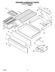 04 - Drawer & Broiler Parts parts for Whirlpool Range WERC3100PQ2 from AppliancePartsPros.com