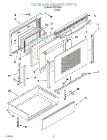 03 - Door And Drawer Parts parts for Whirlpool Range WGP34904 from AppliancePartsPros.com