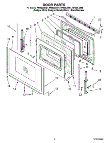 05 - Door Parts, Optional Parts parts for Whirlpool Range RF362LXSB1 from AppliancePartsPros.com