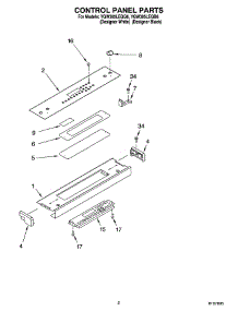 02 - Control Panel Parts parts for Whirlpool Range YGW395LEGQ6 from AppliancePartsPros.com