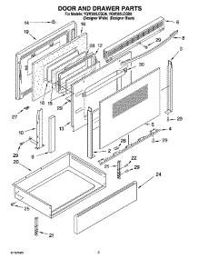 05 - Door And Drawer Parts parts for Whirlpool Range YGW395LEGQ6 from AppliancePartsPros.com
