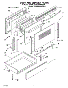 05 - Door And Drawer Parts parts for Whirlpool Range YGW395LEGB5 from AppliancePartsPros.com