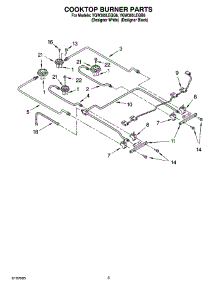 03 - Cooktop Burner Parts parts for Whirlpool Range YGW395LEGB6 from AppliancePartsPros.com