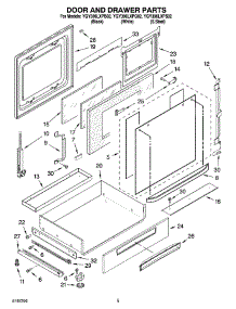 04 - Door And Drawer Parts parts for Whirlpool Range YGY396LXPS02 from AppliancePartsPros.com