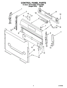 02 - Control Panel Parts parts for Whirlpool Range YSF379LEMB0 from AppliancePartsPros.com