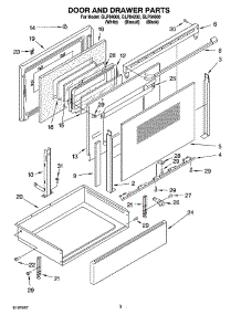 03 - Door And Drawer Parts parts for Whirlpool Range GLP84900 from AppliancePartsPros.com