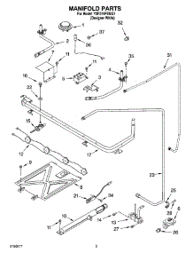 03 - Manifold Parts parts for Whirlpool Range YSF315PEMQ1 from AppliancePartsPros.com