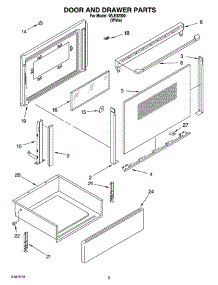 03 - Door And Drawer Parts parts for Whirlpool Range WLE32300 from AppliancePartsPros.com