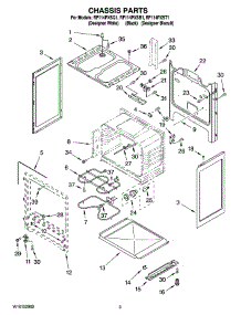 03 - Chassis Parts parts for Whirlpool Range RF114PXSQ1 from AppliancePartsPros.com