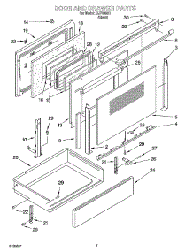 03 - Door And Drawer Parts parts for Whirlpool Range GJP84901 from AppliancePartsPros.com