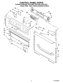 02 - Control Panel Parts parts for Whirlpool Range SF367LXSQ1 from AppliancePartsPros.com