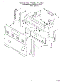 02 - Control Panel parts for Whirlpool Range RF375PXEW0 from AppliancePartsPros.com