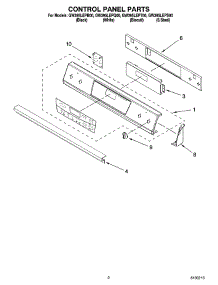 02 - Control Panel Parts parts for Whirlpool Range GW395LEPT00 from AppliancePartsPros.com