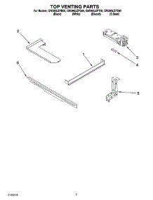 05 - Top Venting Parts parts for Whirlpool Range GW395LEPT00 from AppliancePartsPros.com