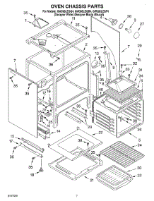 06 - Oven Chassis parts for Whirlpool Range GW395LEGQ4 from AppliancePartsPros.com