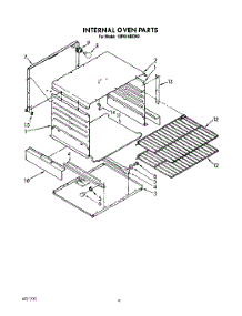 06 - Internal Oven parts for Whirlpool Range 1SF014BEW2 from AppliancePartsPros.com