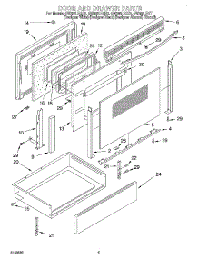 05 - Door And Drawer parts for Whirlpool Range GW395LEGQ3 from AppliancePartsPros.com