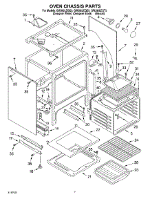 06 - Oven Chassis parts for Whirlpool Range GW395LEGB5 from AppliancePartsPros.com