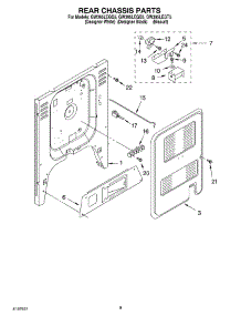 07 - Rear Chassis parts for Whirlpool Range GW395LEGB5 from AppliancePartsPros.com