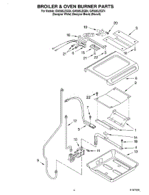 04 - Broiler And Oven Burner parts for Whirlpool Range GW395LEGT4 from AppliancePartsPros.com