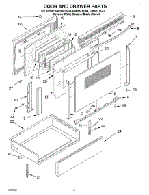 05 - Door And Drawer parts for Whirlpool Range GW395LEGT4 from AppliancePartsPros.com