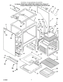 06 - Oven Chassis parts for Whirlpool Range GW395LEGB3 from AppliancePartsPros.com