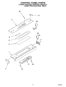 02 - Control Panel parts for Whirlpool Range GW395LEGQ6 from AppliancePartsPros.com