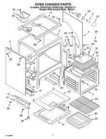 06 - Oven Chassis parts for Whirlpool Range GW395LEGB6 from AppliancePartsPros.com
