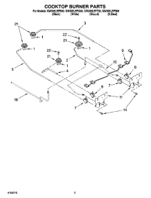 07 - Cooktop Burner Parts, Optional Parts parts for Whirlpool Range GW395LEPQ00 from AppliancePartsPros.com