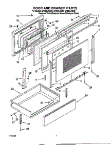 03 - Door And Drawer parts for Whirlpool Range GY396LXGZ0 from AppliancePartsPros.com