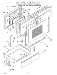 03 - Door And Drawer parts for Whirlpool Range GY396LXGZ3 from AppliancePartsPros.com